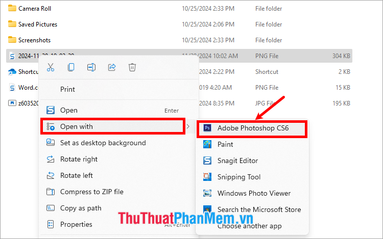 Mở hình ảnh cần xóa vật thể bằng ứng dụng Adobe Photoshop