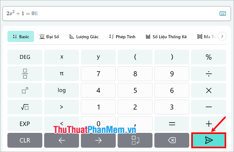 Sau khi nhập xong bạn nhấn Enter hoặc chọn biểu tượng như hình dưới