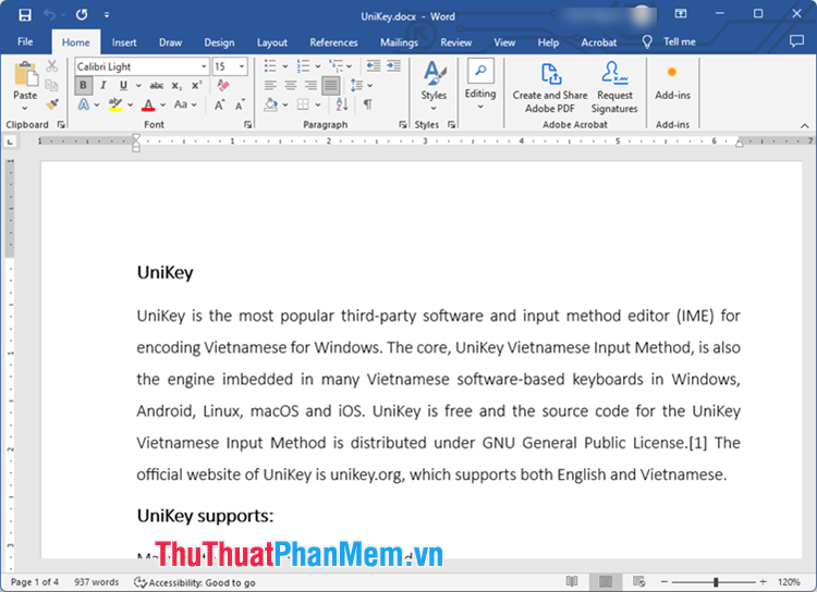 Mở file Word hoặc Excel mà bạn muốn chụp toàn bộ file