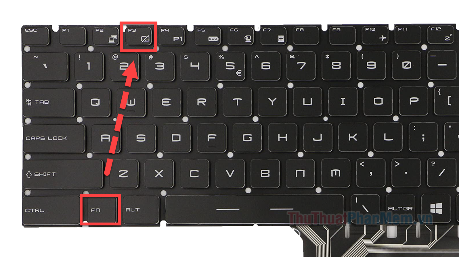 Tắt màn hình laptop bằng hotkey trên laptop