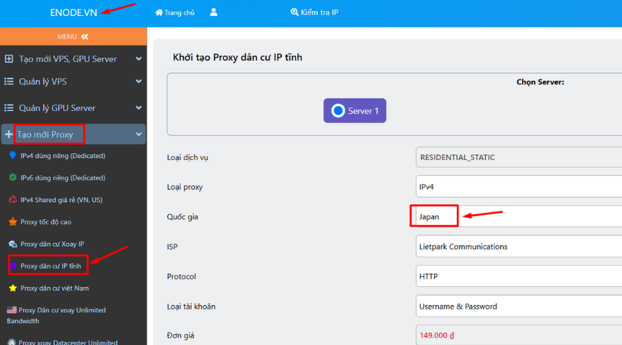 Tham khảo Proxy Nhật cho TikTok Lite tại Website Enode.vn