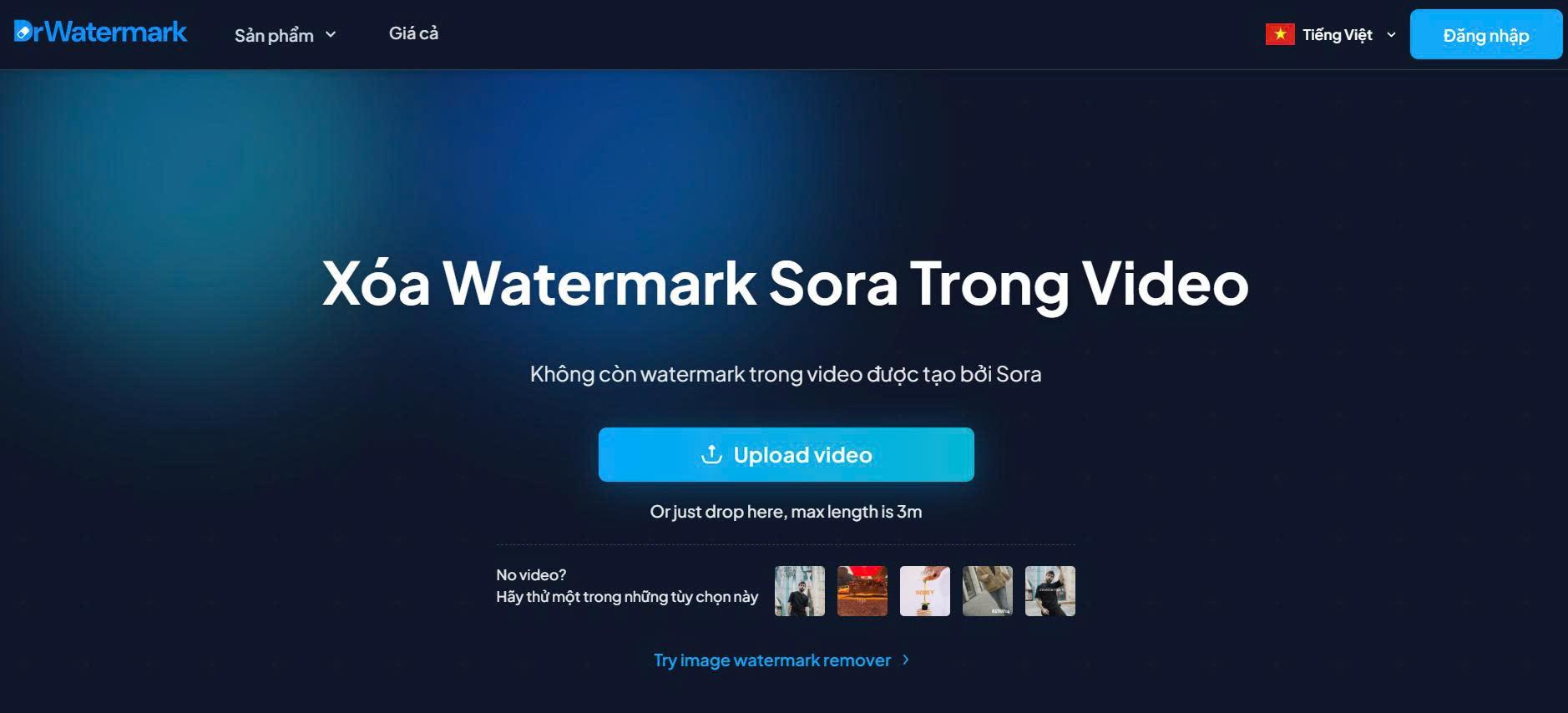 Xóa watermark trong video Sora, Veo3 bằng công cụ AI