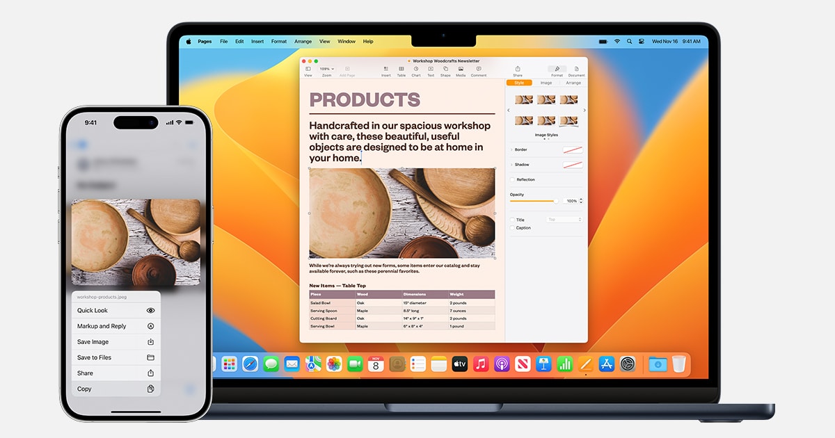 Tính năng sao chép và dán giữa iPhone và máy tính Mac