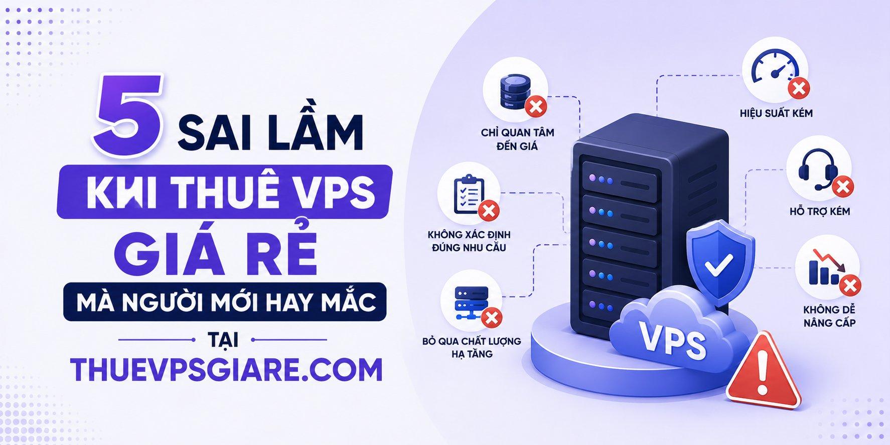 5 Sai Lầm Khi Thuê VPS Giá Rẻ Mà Người Mới Hay Mắc Tại THUEVPSGIARE.COM