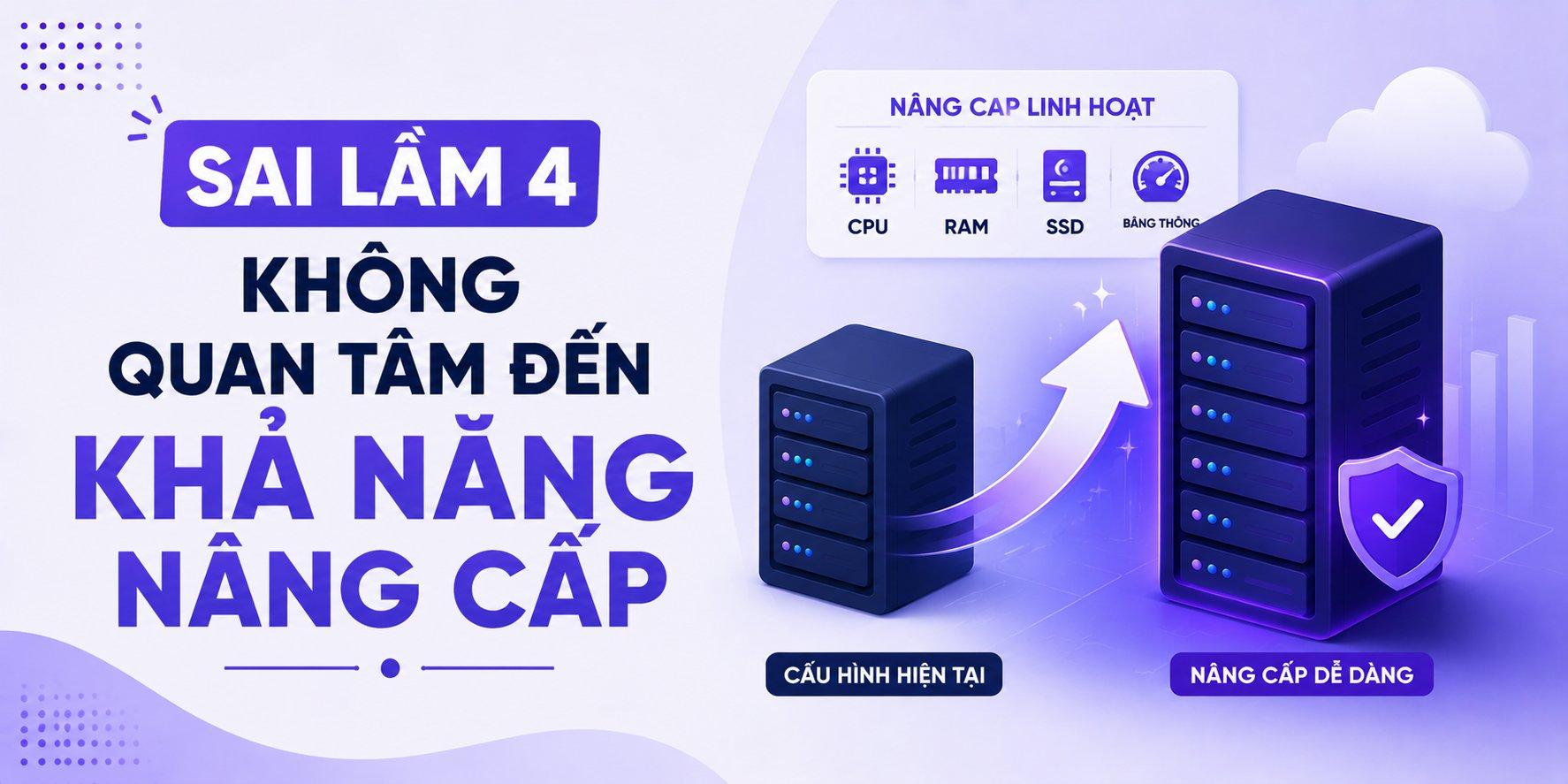 Sai Lầm 4 – Không Quan Tâm Đến Khả Năng Nâng Cấp Sai Lầm 4 – Không Quan Tâm Đến Khả Năng Nâng Cấp