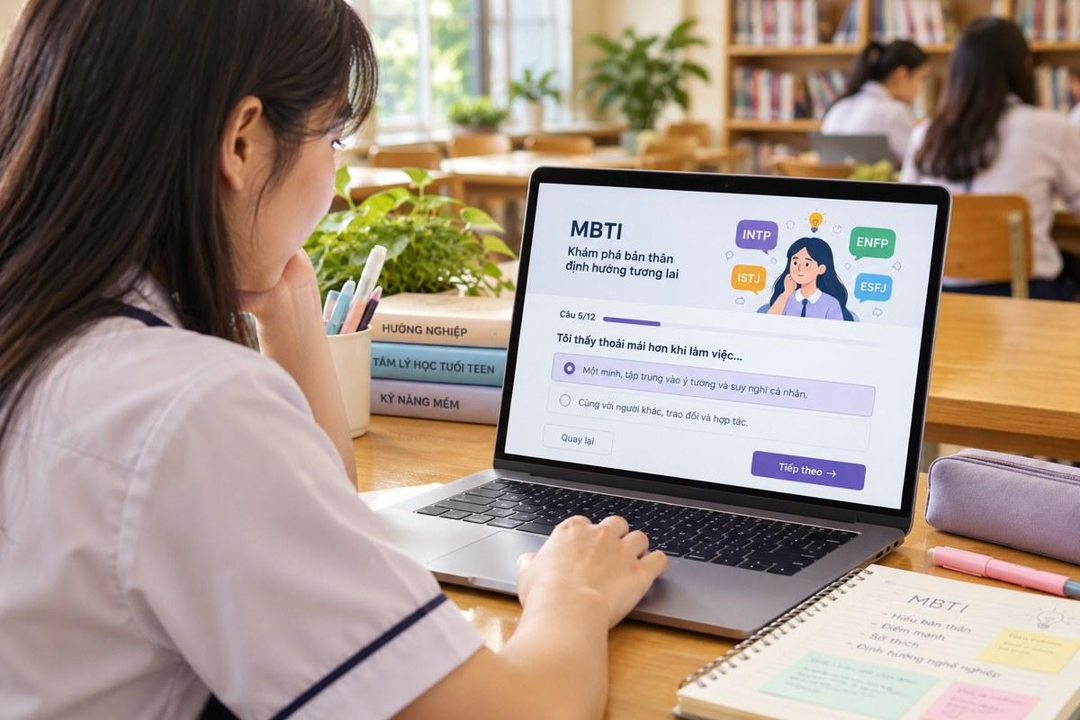 Dùng trắc nghiệm tính cách MBTI trong hướng nghiệp THPT: lợi ích và giới hạn cần biết
